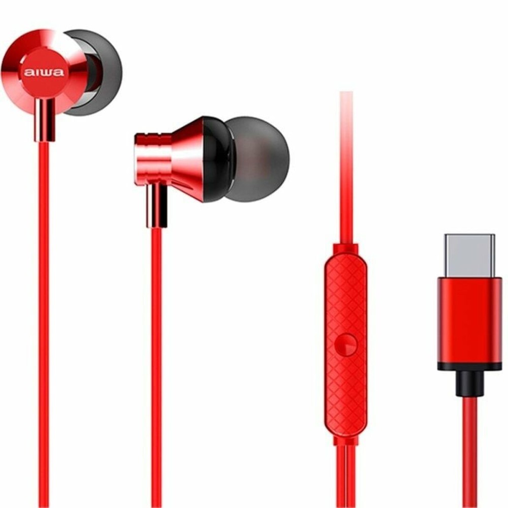 Headphones Aiwa ESTM-50USB-C/RD Red