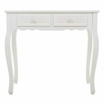 Hall Table with Drawers Alexandra House Living White Cream Metal Pine MDF Wood 40 x 76 x 135 cm