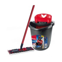 Serpillère avec seau à double action Vileda Ultramax Mop Set Noir Rouge Microfibres