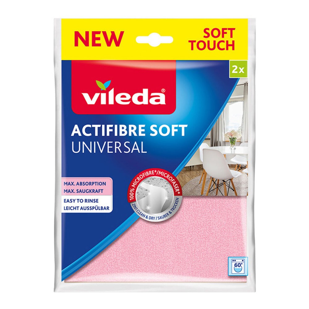 Cleaning cloths Vileda 171813 Grey (2 Pieces)