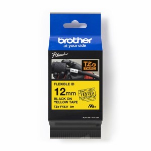 Ruban Laminé pour Etiqueteuses Brother TZEFX631 Jaune 12 mm