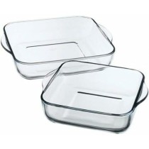 Set of Oven Dishes 1690037 Transparent Crystal 1 L (2 Units)