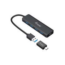 Hub USB Equip 128959 Noir