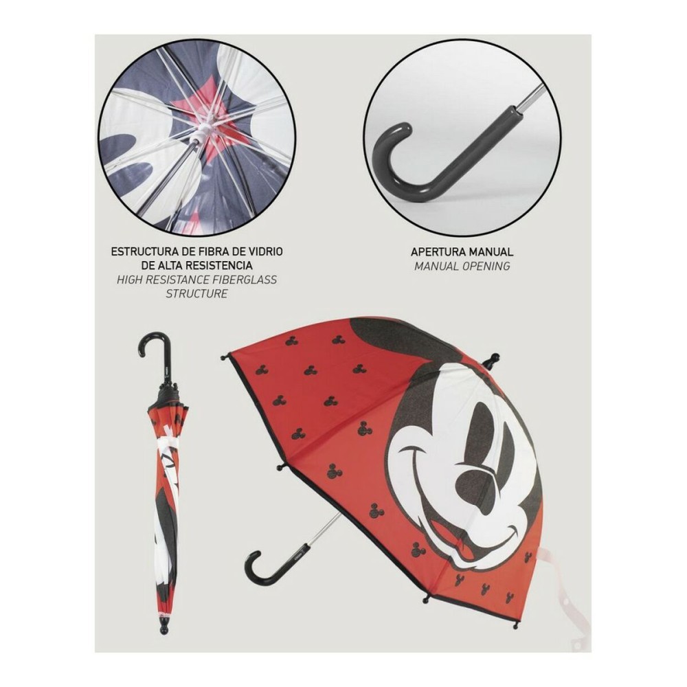 Parapluie Mickey Mouse Rouge (Ø 71 cm)