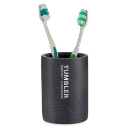 Support pour brosses à dents Tumbler Gris Résine 7,5 x 10,2 x 7,5 cm (12 Unités)