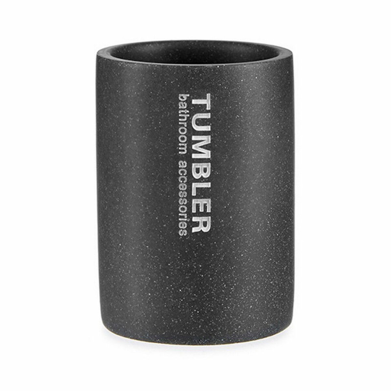 Toothbrush Holder Tumbler Grey Resin 7,5 x 10,2 x 7,5 cm (12 Units)