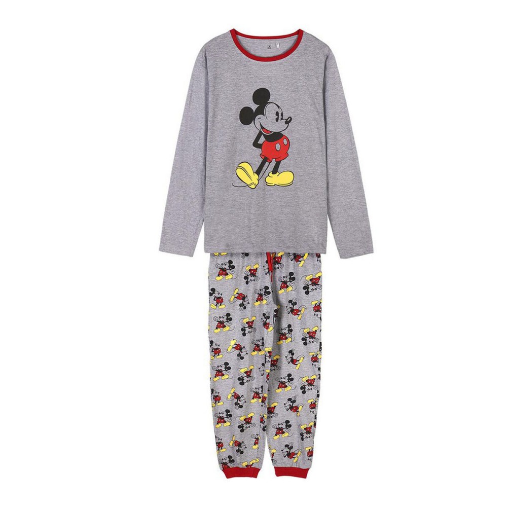 Schlafanzug Mickey Mouse Grau (Erwachsene) Herren