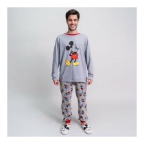 Schlafanzug Mickey Mouse Grau (Erwachsene) Herren