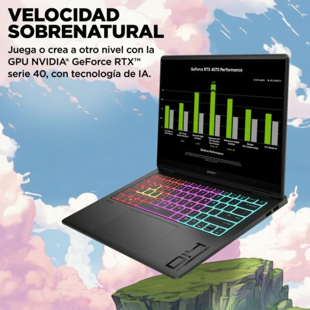 Ordinateur Portable HP OMEN Transcend 14-fb0000ns 14" Intel Evo Core Ultra 7 155H 16 GB RAM 1 TB SSD Nvidia Geforce RTX 4060