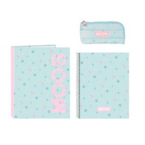 Kit fourniture scolaire Moos Garden A4 3 Pièces Turquoise