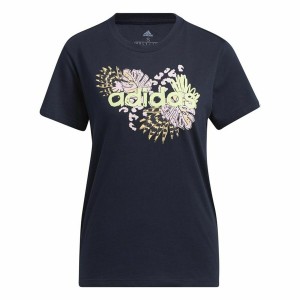 Women’s Short Sleeve T-Shirt Adidas Farm Print Graphic Dark blue