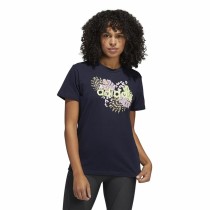 Women’s Short Sleeve T-Shirt Adidas Farm Print Graphic Dark blue