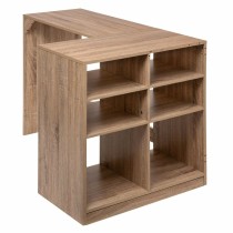 Schreibtisch 5five Simply Smart natürlich Holz 110 x 75 x 69 cm 6 Regale L-Form