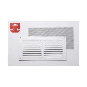 Grille Fepre Moustiquaire Laqué Aluminium Blanc (30 x 15 cm)