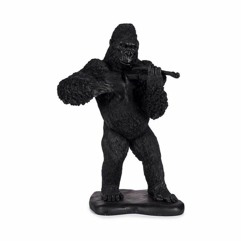 Deko-Figur Gorilla Violine Schwarz 17 x 41 x 30 cm (3 Stück)