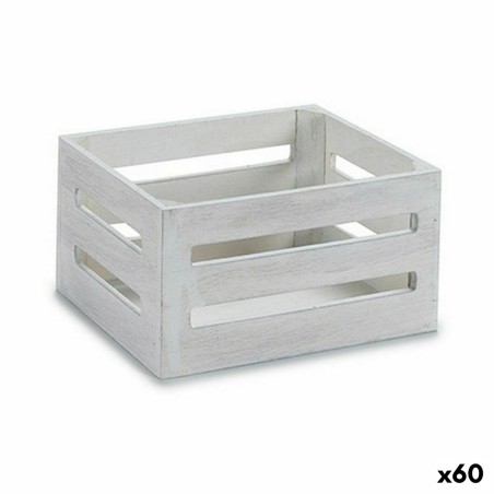 Dekorative Box Weiß Holz 16 x 8 x 11 cm (60 Stück)