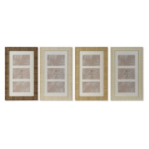 Photo frame Home ESPRIT White Brown Beige Natural Crystal polystyrene Scandinavian 26 X 2 X 44 cm (4 Units)