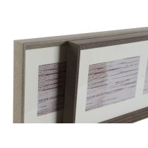 Photo frame Home ESPRIT Brown Natural Crystal polystyrene Urban 56 X 3 X 18 cm (2 Units)