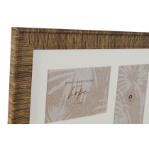 Cadre photo Home ESPRIT Marron Beige Naturel Ivoire Verre polystyrène Scandinave 38 x 2 x 38 cm (4 Unités)