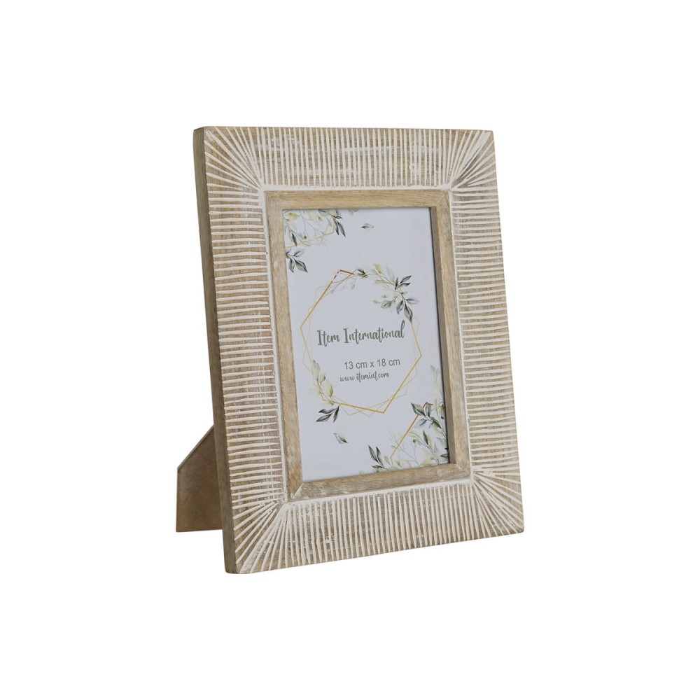 Photo frame Home ESPRIT White Mango wood Modern 21,5 x 2 x 27 cm