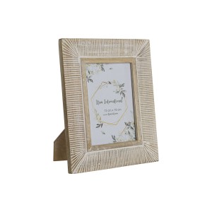 Cadre photo Home ESPRIT Blanc Bois de manguier Moderne 21,5 x 2 x 27 cm