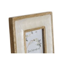 Cadre photo Home ESPRIT Blanc Naturel Nacre noire Bois de manguier Moderne 19 x 2 x 24 cm