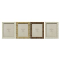 Photo frame Home ESPRIT Beige Natural Crystal polystyrene Scandinavian 25,5 X 2 X 30,5 cm (4 Units)