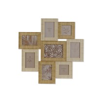 Photo frame Home ESPRIT Beige Natural Crystal polystyrene Scandinavian 60 X 2 X 59 cm