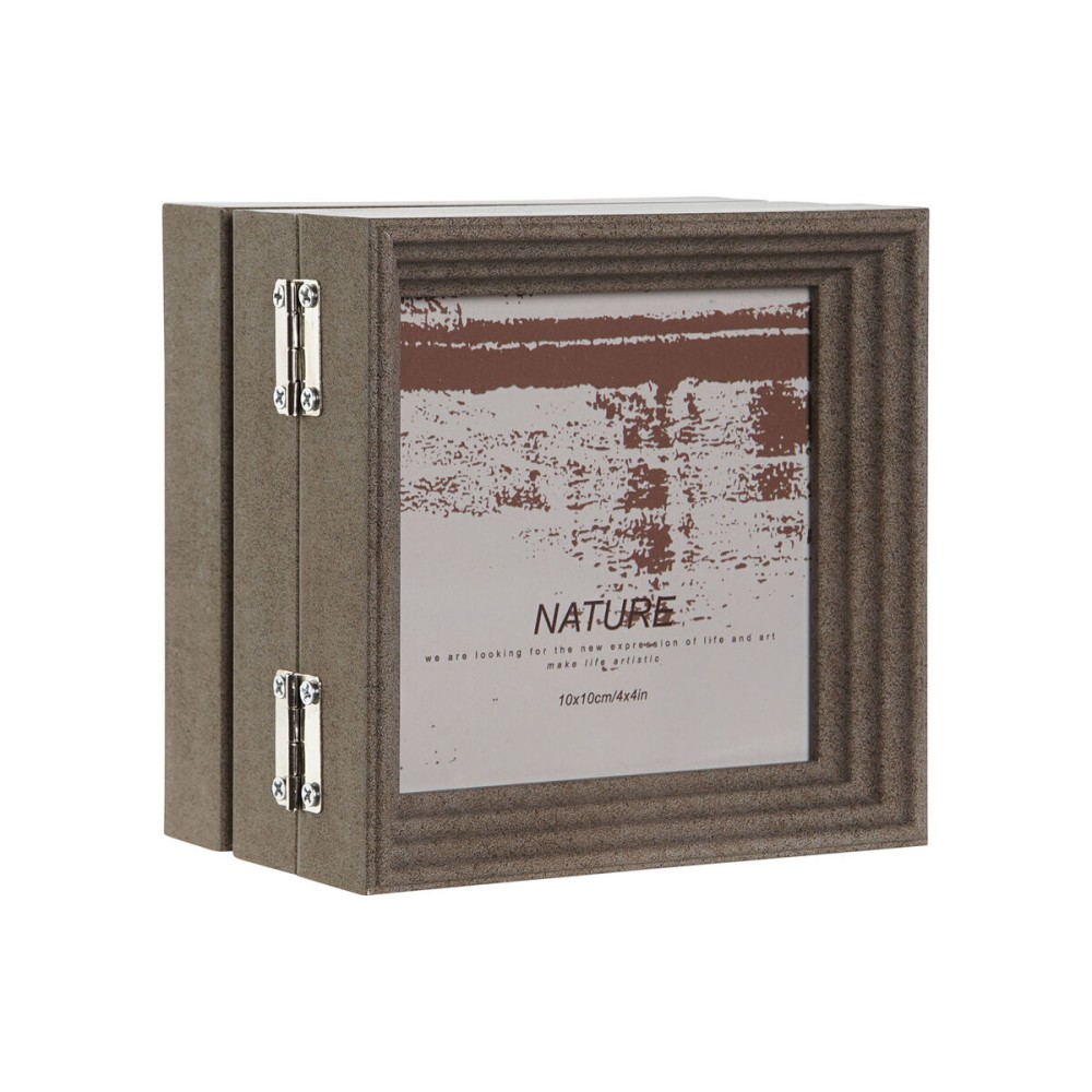 Cadre photo Home ESPRIT Marron Beige Verre polystyrène 38 X 3 X 12 cm (2 Unités)