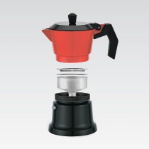 Cafetière Italienne Feel Maestro MR-1657-6 Noir Rouge Aluminium 300 ml 6 Tasses