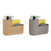 Seifenspender Home ESPRIT Beige Grau polystyrol ABS 17 x 7,5 x 15 cm (2 Stück)