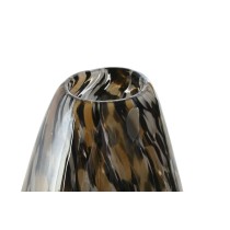 Vase Home ESPRIT Schwarz Creme Kristall Moderne 18 x 12,5 x 42,5 cm