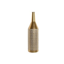 Vase Home ESPRIT Weiß Gold Metall Moderne 14,5 x 14,5 x 55,5 cm