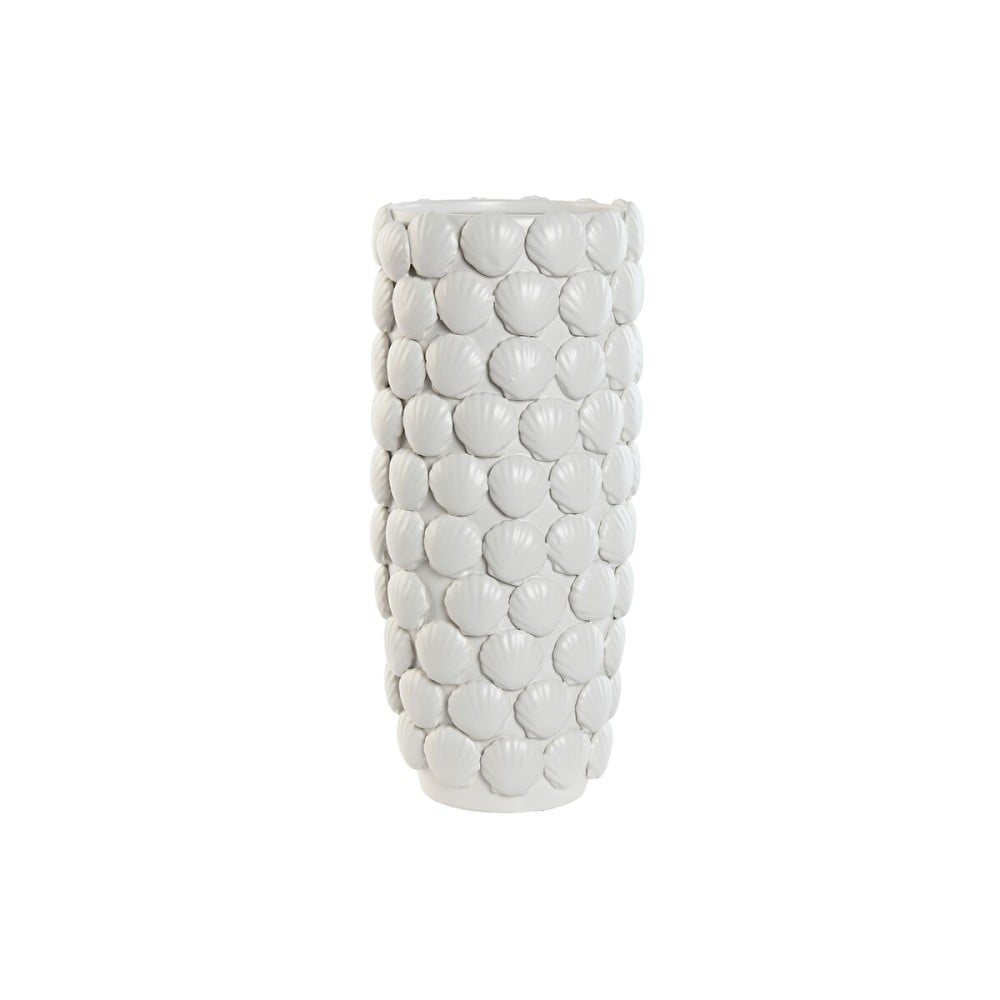 Vase Home ESPRIT Weiß Steingut Mediterraner 15,5 X 15,5 X 33,5 cm