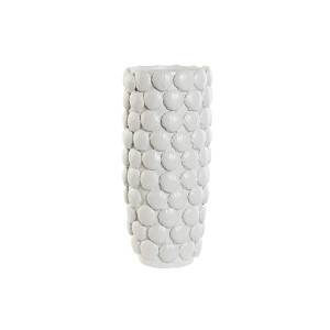 Vase Home ESPRIT Weiß Steingut Mediterraner 15,5 X 15,5 X 33,5 cm