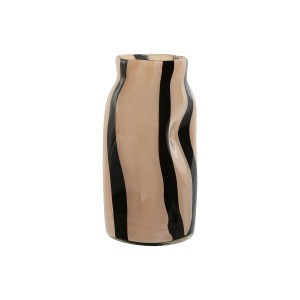 Vase Home ESPRIT Noir Crème Verre Moderne 15 x 15 x 29,2 cm