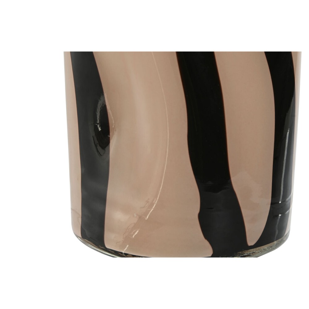 Vase Home ESPRIT Schwarz Creme Kristall Moderne 15 x 15 x 29,2 cm