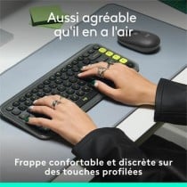 Clavier sans fil Logitech Pop Icon Keys Gris foncé AZERTY