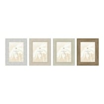 Cadre photo Home ESPRIT Blanc Beige Verre polystyrène Marbre Scandinave 21 x 2 x 26 cm (4 Unités)