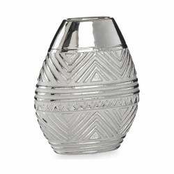 Vase Largeur Argenté Céramique 9,8 x 26,5 x 22 cm (6 Unités)