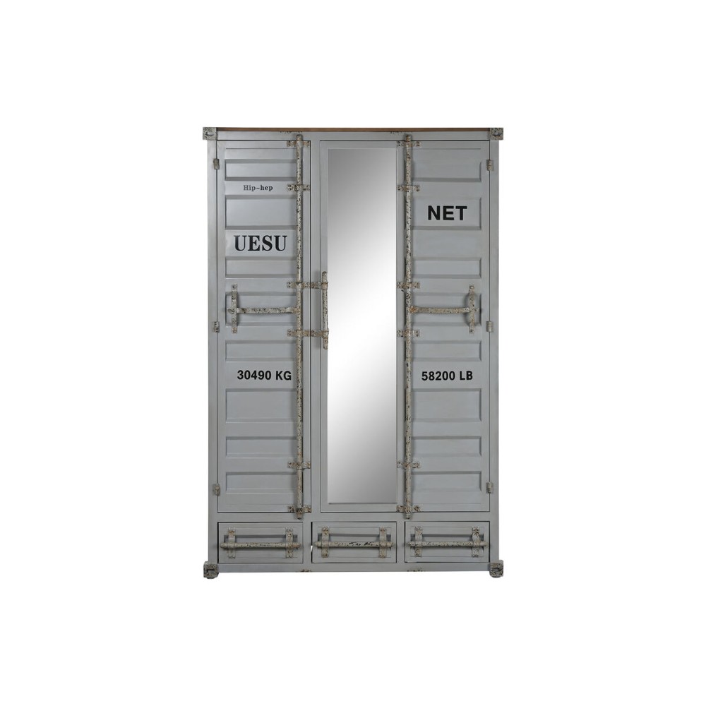 Armoire Home ESPRIT Container Bleu ciel Métal 112 x 46 x 174 cm