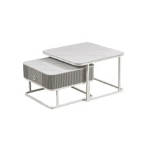 Table Basse Home ESPRIT Blanc 70 x 70 x 45 cm