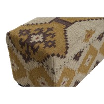 Coffre Home ESPRIT Beige Moutarde Coton 120 x 40 x 45 cm