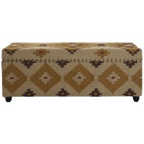 Chest Home ESPRIT Beige Mustard Cotton 120 x 40 x 45 cm