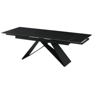 Dining Table Home ESPRIT Black Metal Ceramic 160 x 90 x 75 cm