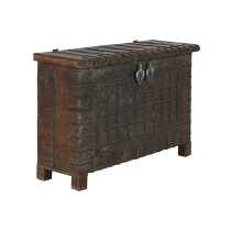 Coffre Home ESPRIT Marron Fer bois de teck 137 x 44 x 98 cm