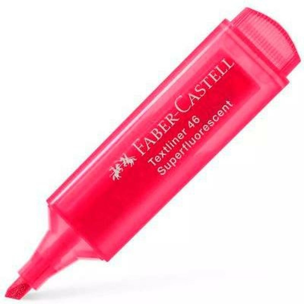 Fluorescent Marker Faber-Castell Red (10 Units)