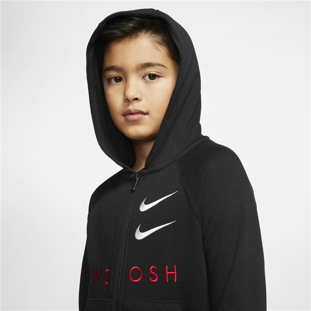 Sportjacke für Kinder Nike Swoosh Schwarz