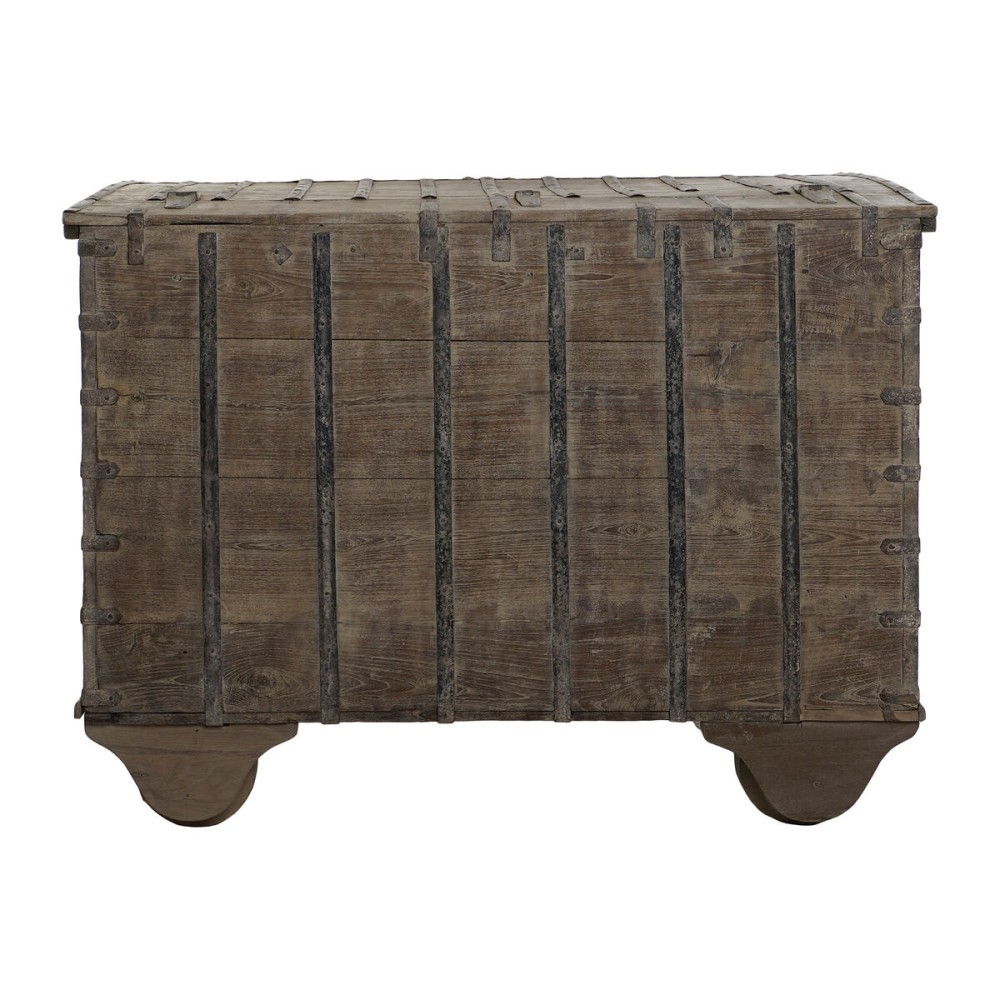 Coffre Home ESPRIT Naturel bois de teck Pièce unique 118 X 66 X 87 cm