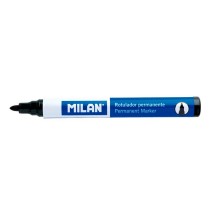 Permanent marker Milan Black Ø 4 mm Round tip (12 Units)